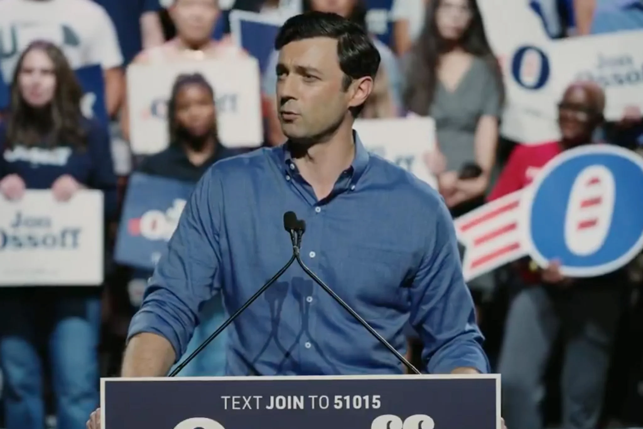 ‘He wants to build his ballroom and travel with Natalie on their apparently defenseless flying palace gifted by the Emir of Qatar,’ Ossoff said of Trump during a rally in Georgia over the weekend