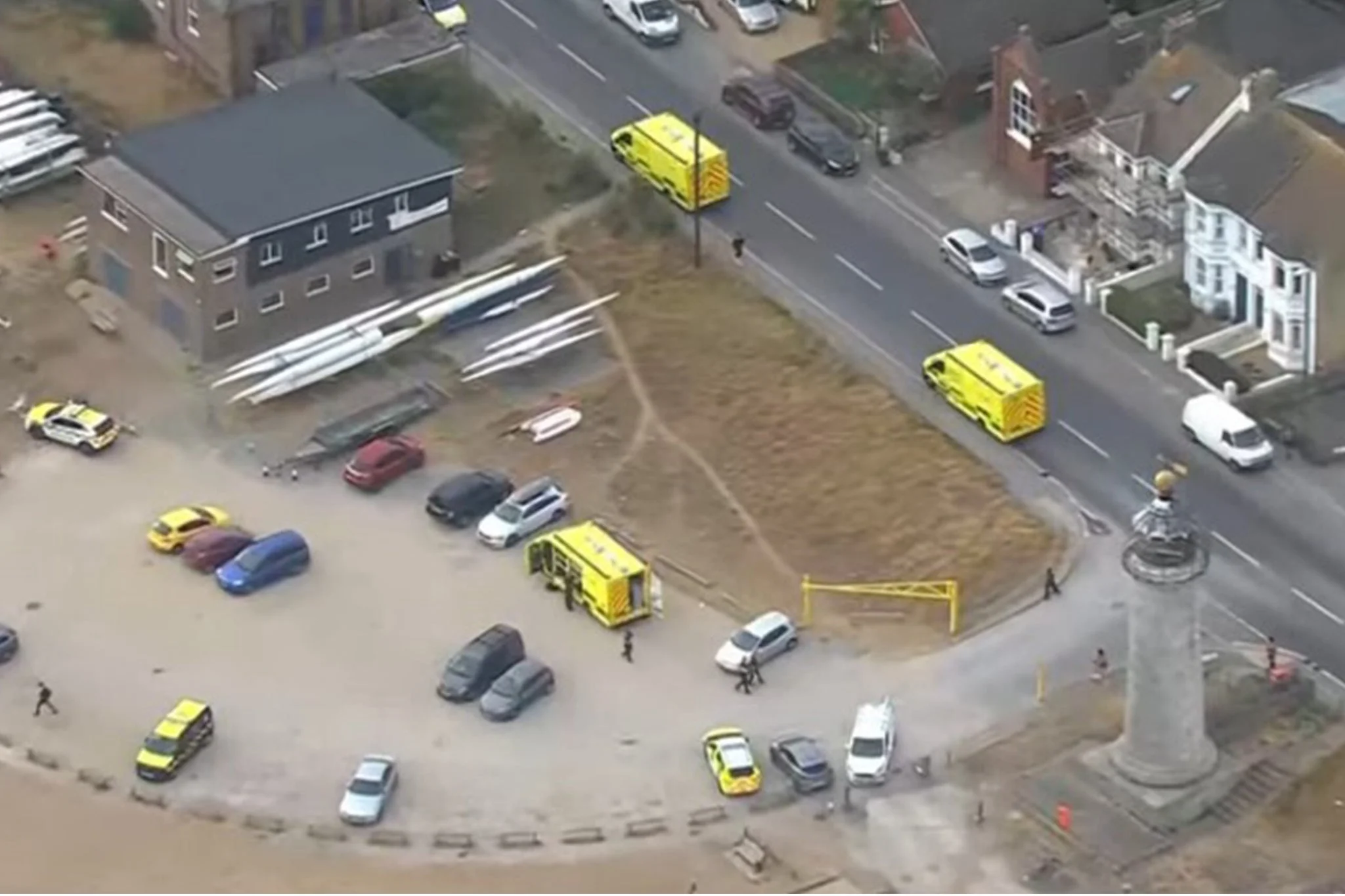 The South East Coast Ambulance Service said they were responding to reports that four people needed medical attention after getting into difficulty in the water near Shoreham Harbour