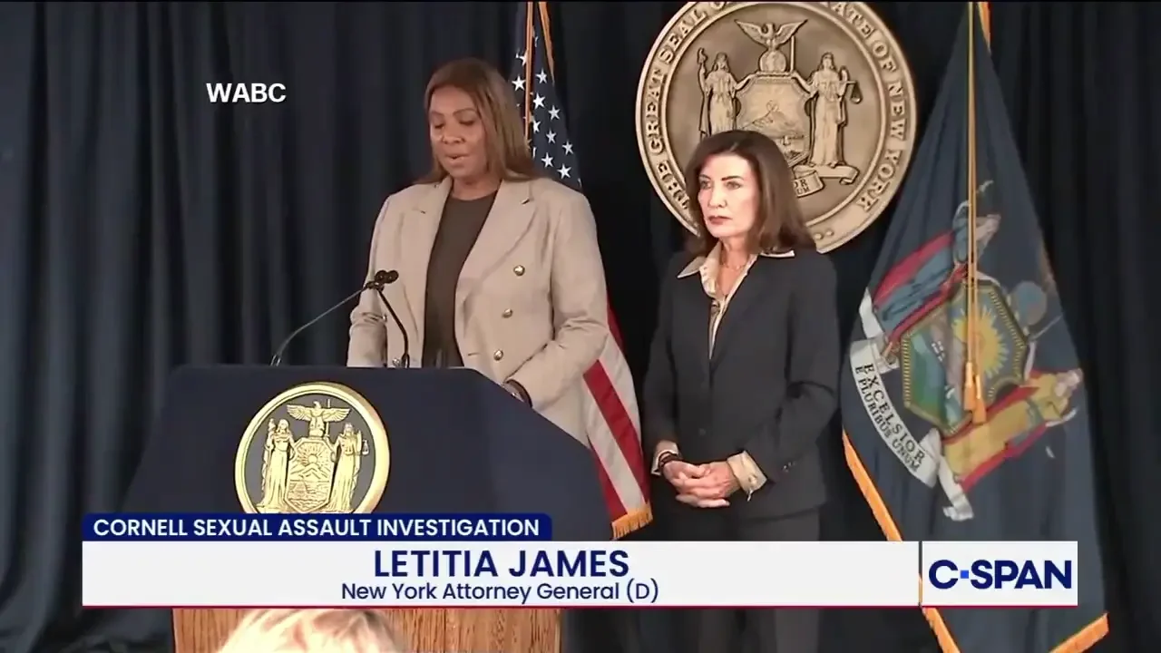 New York's Letitia James now leading 'active criminal investigation' into Cornell gang rape allegations