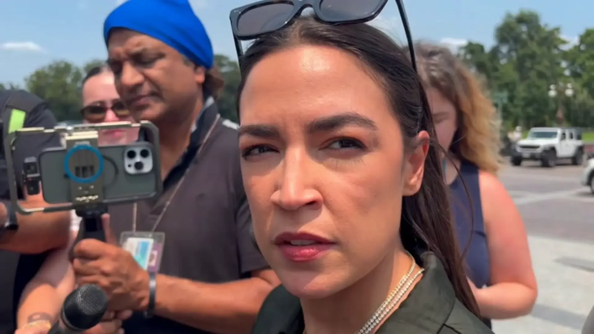 AOC on Susan Collins touting the money she got for body cameras and ICE training in the DHS bill